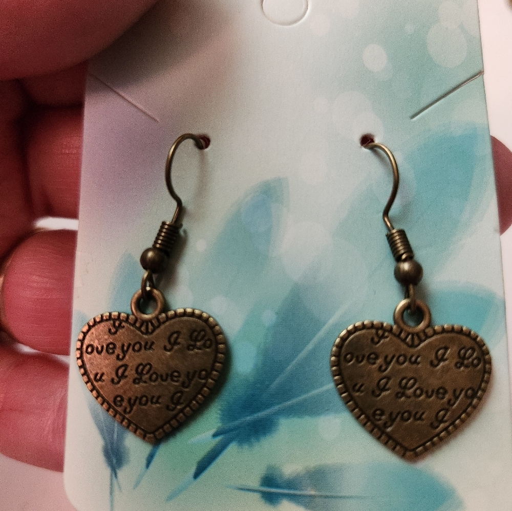 "I love you" earrings